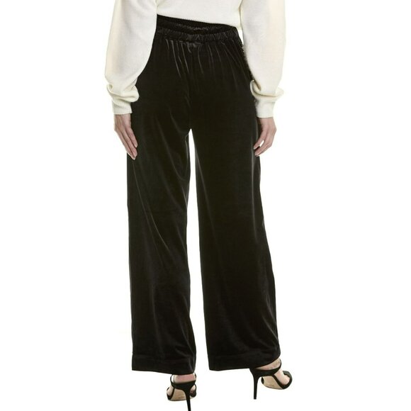 All Saints Tyler Black Velour Pull On Drawstring Trouser Pant Size 8 NEW - Picture 2 of 6